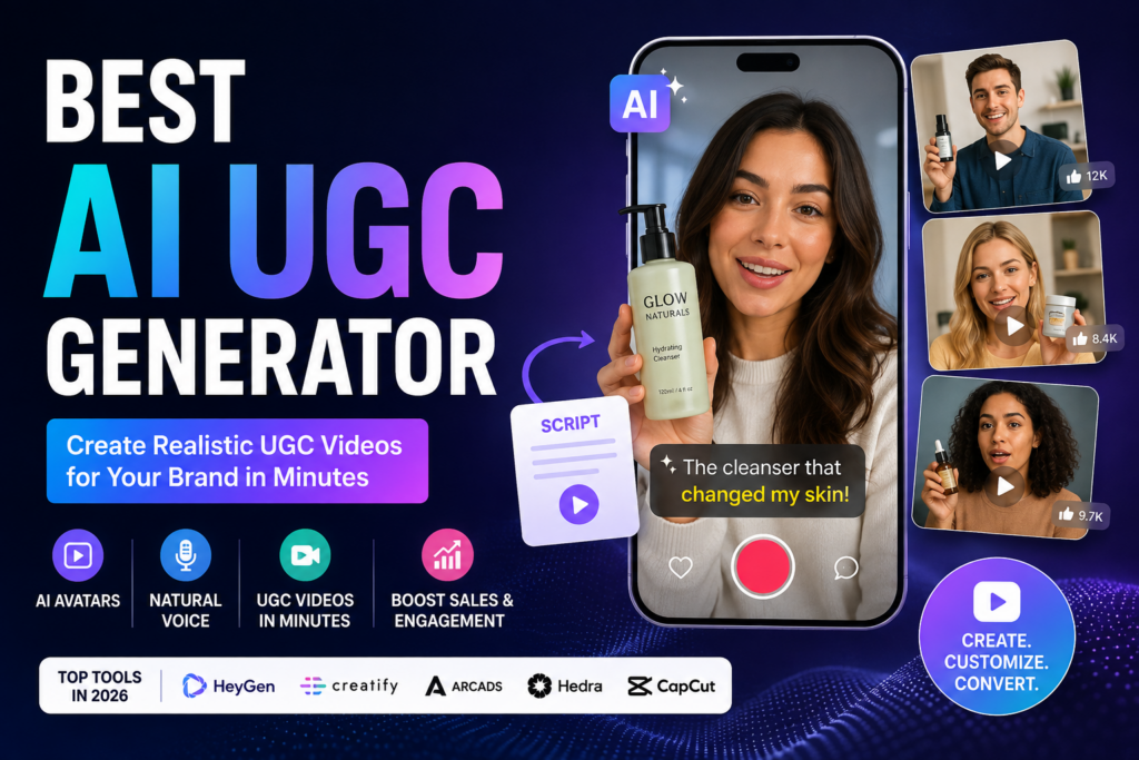 Best AI UGC Generator for creating realistic AI-generated UGC videos and ads