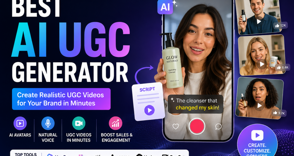 Best AI UGC Generator for creating realistic AI-generated UGC videos and ads
