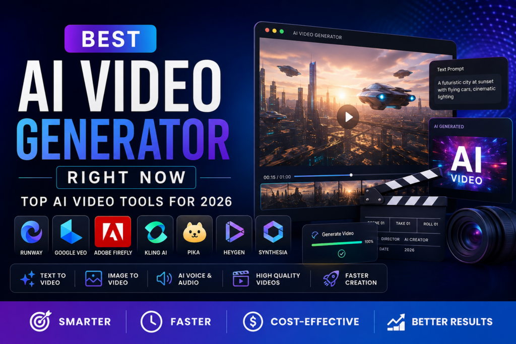 Best AI Video Generator Right Now – Top AI Video Tools 2026