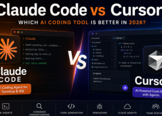 Claude Code vs Cursor comparison showing two AI coding tools for developers