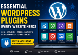 Essential WordPress plugins every website needs for SEO, security, speed, backups, performance, and website optimization.