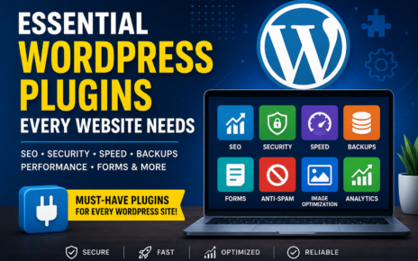 Essential WordPress plugins every website needs for SEO, security, speed, backups, performance, and website optimization.