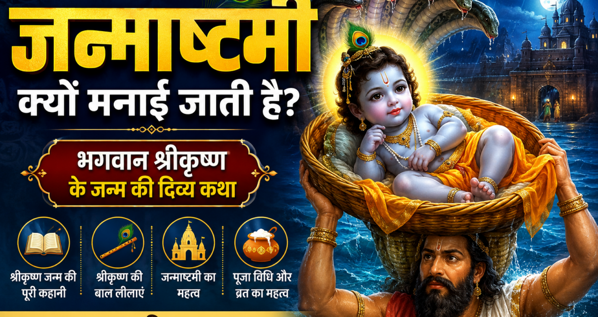 Image Alt Text जन्माष्टमी क्यों मनाई जाती है – भगवान श्रीकृष्ण के जन्म की दिव्य कथा